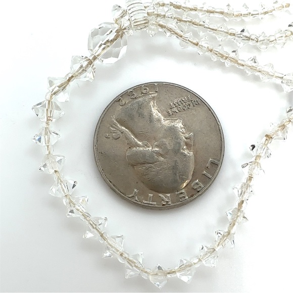 Vintage Crystal Tiered Bib Necklace - Picture 4 of 6